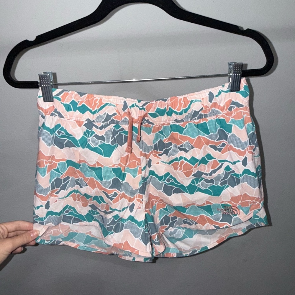 The North Face Women's Athletic Shorts - Teal, Coral, White